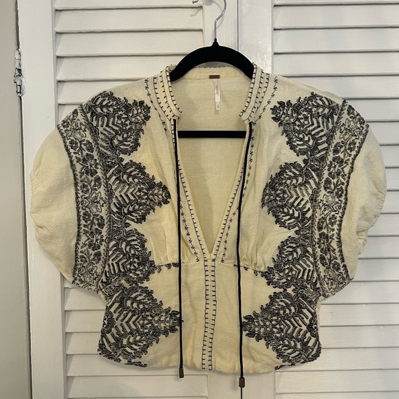 Free People Temecula Blouse in Ivory/Combo - Picture 2 of 4